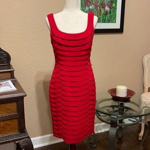 Red Carmen Marc Valvo Cocktail Dress